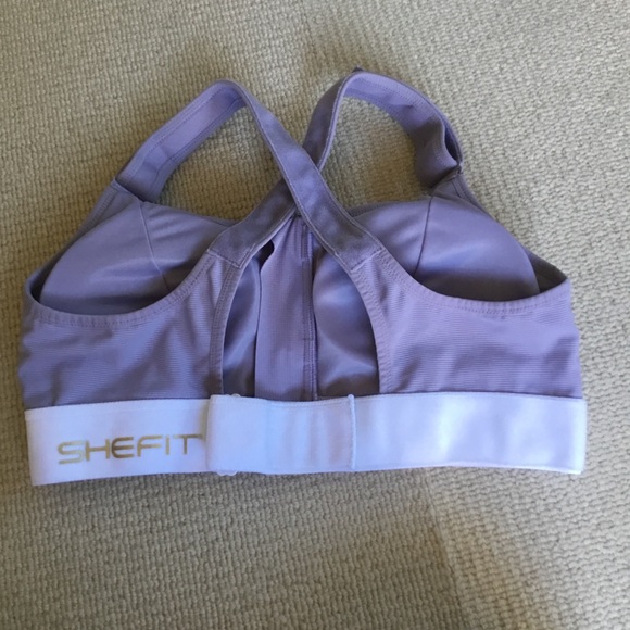 SHEFIT Luxe Sports Bra in Lavender and White - Picture 5 of 8